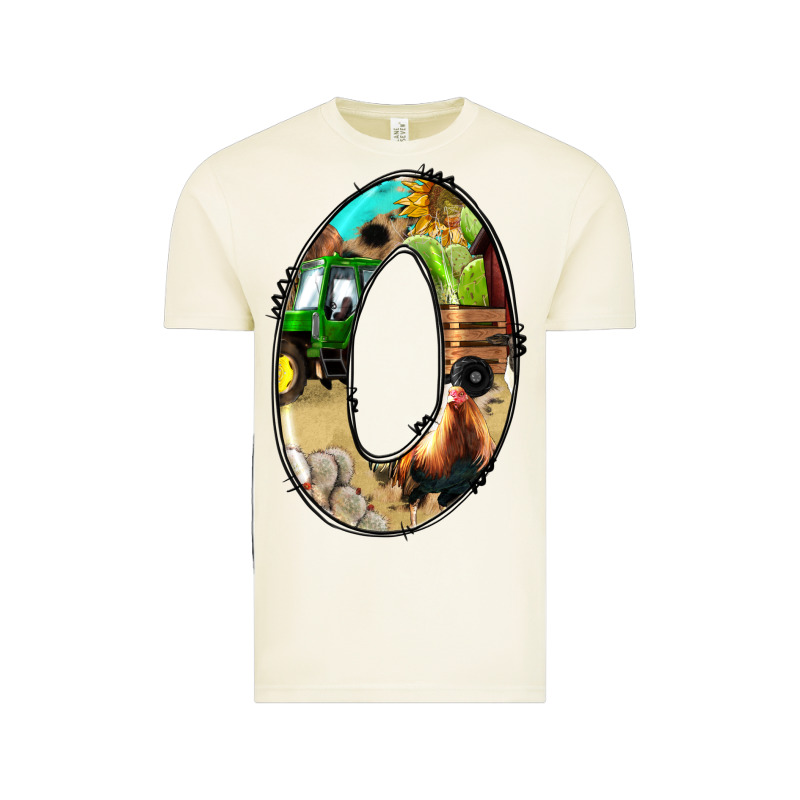 Farm Life Alphabet Numbers 0 Vintage Tee by BundleAndBundleShop | Teevron