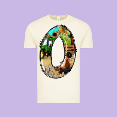 Farm Life Alphabet Numbers 0 Vintage Tee Designed By Bundleandbundleshop