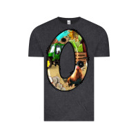 Vintage Black farm life alphabet numbers 0 Vintage Tee - BundleAndBundleShop