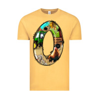 Vintage Mustard farm life alphabet numbers 0 Vintage Tee - BundleAndBundleShop
