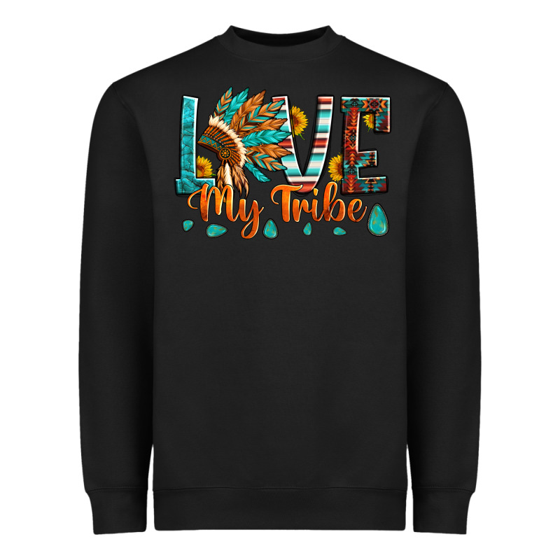 Love My Tribe Native American Indian Headdress Heavyweight Sweatshirt by Artiststas | Teevron