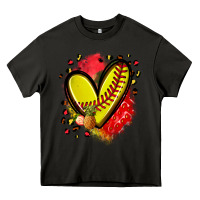 Asphalt fruits and softball heart Heavy Core Tee - Zillion Design Studio