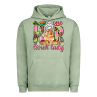 Pigment Oil Green One hip lunch lady Easter Day Urban Hoodie - HowdyJamesFarm