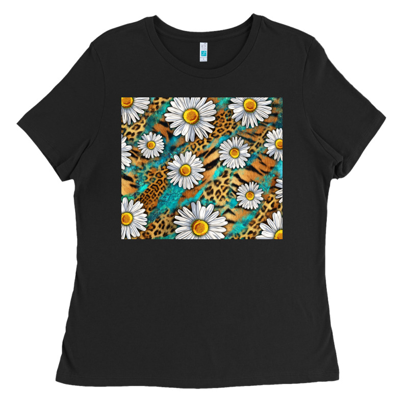 Leopard And Tiger Daisy Ladies Tee by RanaPortraitStore | Teevron