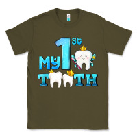 Army Green my first tooth with teeth Classic Tee - AdoDesignShop