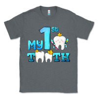Charcoal Heather my first tooth with teeth Classic Tee - AdoDesignShop