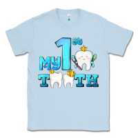 Dusty Blue my first tooth with teeth Classic Tee - AdoDesignShop