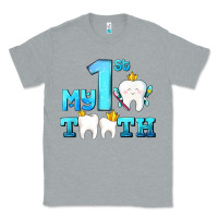 Heather Grey my first tooth with teeth Classic Tee - AdoDesignShop