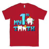 Red my first tooth with teeth Classic Tee - AdoDesignShop