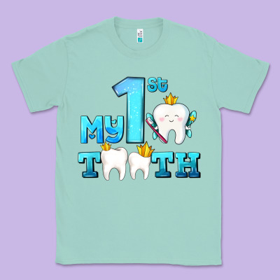My First Tooth With Teeth Classic Tee Designed By Adodesignshop
