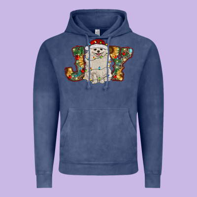 Pomeranian Christmas Joy Vintage Hoodie Designed By Ranaportraitstore
