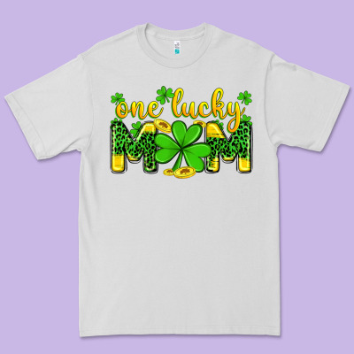 One Lucky Mom Premium Tee Designed By Zillion Design Studio