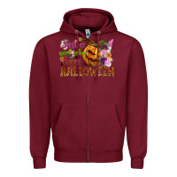 Burgundy just a girl who loves halloween Zipper Hoodie - NancyCooperArtShop