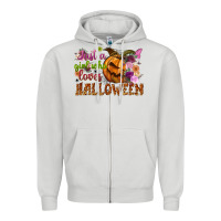 Dove Grey just a girl who loves halloween Zipper Hoodie - NancyCooperArtShop