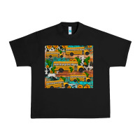 Black school bus cactus sunflower Urban Heavy Tee - Artiststas