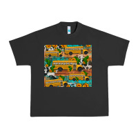Pigment Black school bus cactus sunflower Urban Heavy Tee - Artiststas
