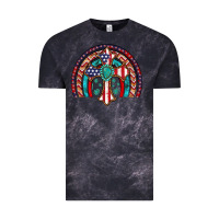 Cloud Black gemstone cross american flag turquoise rainbow Vintage Tee - Artiststas