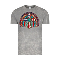 Cloud Rock gemstone cross american flag turquoise rainbow Vintage Tee - Artiststas