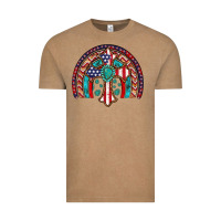 Vintage Coffee gemstone cross american flag turquoise rainbow Vintage Tee - Artiststas