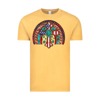 Vintage Mustard gemstone cross american flag turquoise rainbow Vintage Tee - Artiststas