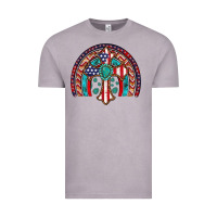 Vintage Zinc gemstone cross american flag turquoise rainbow Vintage Tee - Artiststas