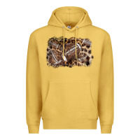 Antique Gold Football background leopard Premium Hoodie - NancyCooperArtShop