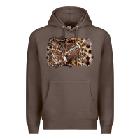 Coffee Football background leopard Premium Hoodie - NancyCooperArtShop