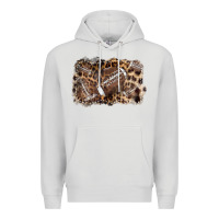 Dove Grey Football background leopard Premium Hoodie - NancyCooperArtShop