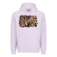 Lilac Football background leopard Premium Hoodie - NancyCooperArtShop