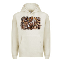 Oatmeal Heather Football background leopard Premium Hoodie - NancyCooperArtShop