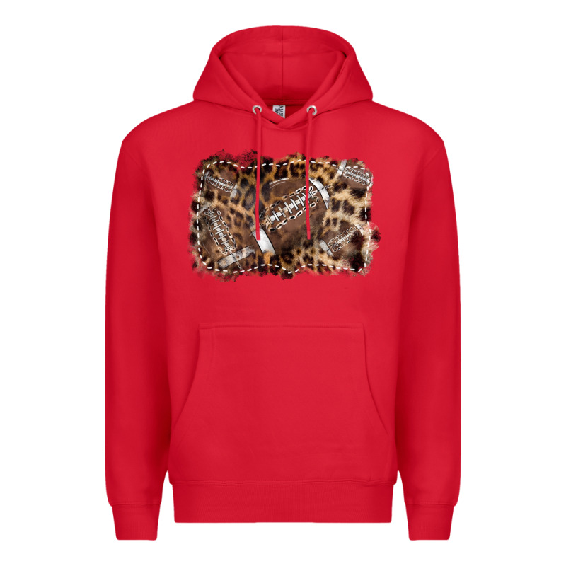 Football Background Leopard Premium Hoodie by NancyCooperArtShop | Teevron