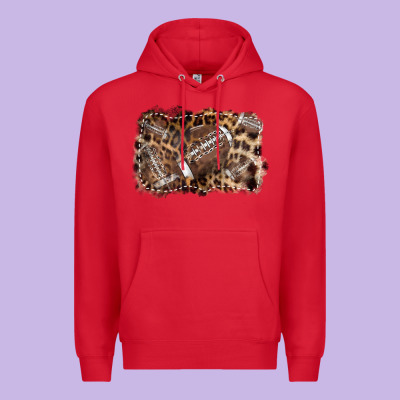 Football Background Leopard Premium Hoodie Designed By Nancycooperartshop