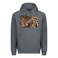 Rock Football background leopard Premium Hoodie - NancyCooperArtShop