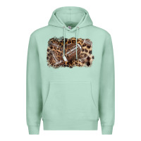 Seafoam Football background leopard Premium Hoodie - NancyCooperArtShop
