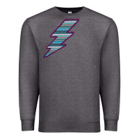 Charcoal Heather Purple Border Aztec Pattern Lightning Premium Sweatshirt - Bettercallsaul