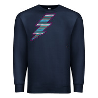 Navy Purple Border Aztec Pattern Lightning Premium Sweatshirt - Bettercallsaul
