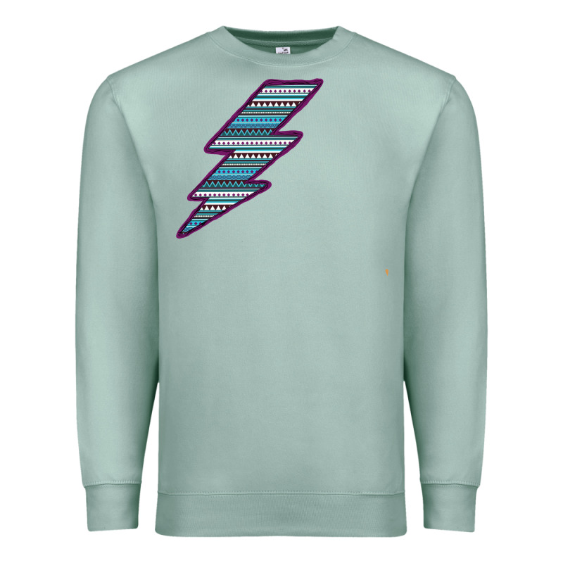 Purple Border Aztec Pattern Lightning Premium Sweatshirt by Bettercallsaul | Teevron