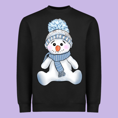 Winter Snowman Heavyweight Sweatshirt Designed By Adodesignshop