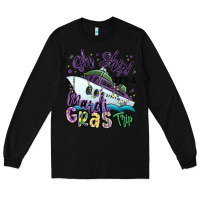 Black oh ship it's a mardi gras trip Long Sleeve Tee - MaliasSmallBusiness