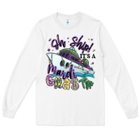 White oh ship it's a mardi gras trip Long Sleeve Tee - MaliasSmallBusiness