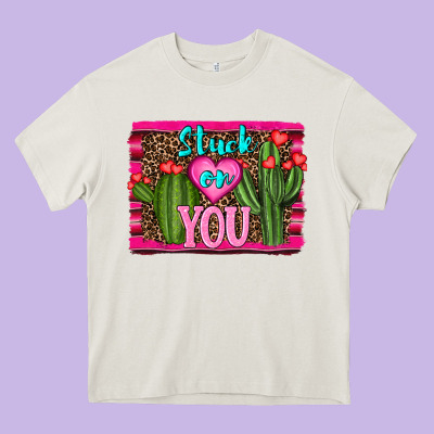 Stuck On You Cactus Heavy Core Tee Designed By Ranaportraitstore