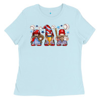 Baby Blue baseball gnome Ladies Tee - texasbilliewilder