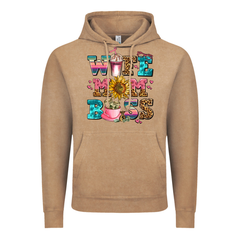 Wife Mom Boss Vintage Hoodie by AdoDesignShop | Teevron