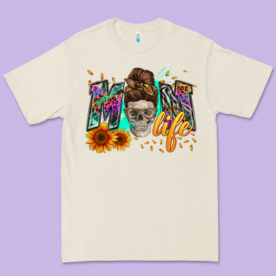 Mom Life With Skull Premium Tee Designed By Zillion Design Studio
