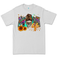 Dove Grey mom life with skull Premium Tee - Zillion Design Studio