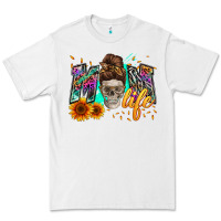 White mom life with skull Premium Tee - Zillion Design Studio