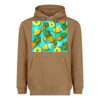 Toasted Coconut blue pineapple Heavyweight Hoodie - BarkalooDesign