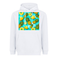 White blue pineapple Heavyweight Hoodie - BarkalooDesign