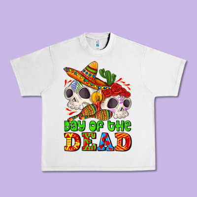 Mexican Day Of The Dead Urban Heavy Tee Designed By Adodesignshop