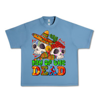 Pebble Blue mexican day of the dead Urban Heavy Tee - AdoDesignShop